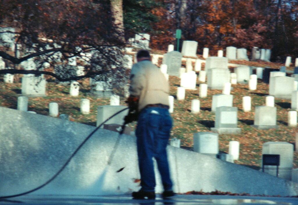 Before and after deck cleaning and restoration in Northern Virginia