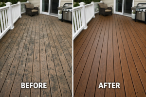 composite and trex deck washing